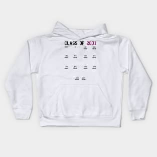 Class of 2031 Grow With Me Kids Hoodie